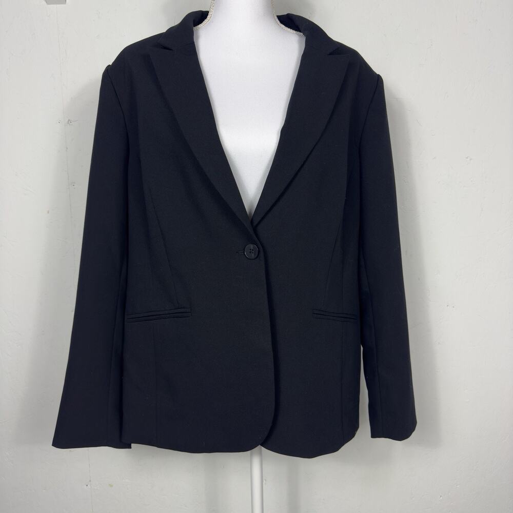Liz Claiborne Career Size 18 Black Blazer Workwear Classic Preppy